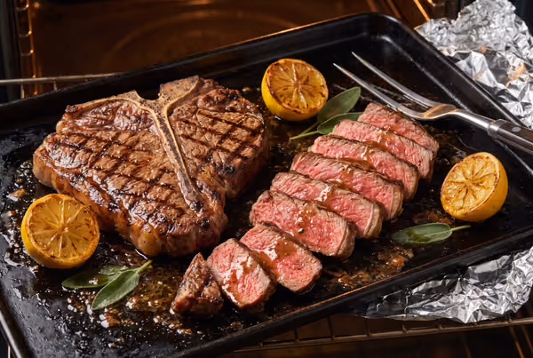 Bifteck d'aloyau t-bone AAA 3/4 po, une fois apprêté