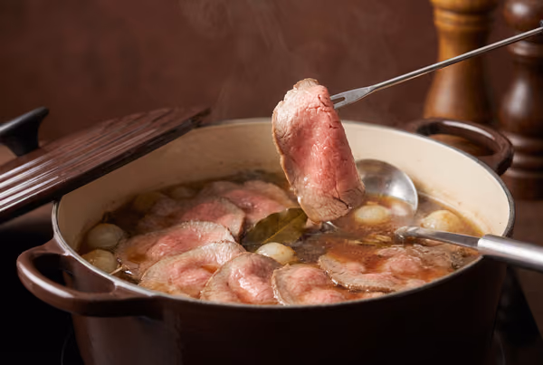 Boeuf viande fondue chinoise 300 gr, une fois apprêté