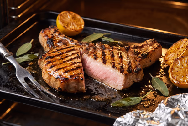 Porc côtelette désossée pap. 5 oz (valeur plus), une fois apprêté