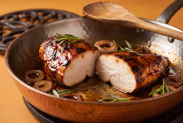 Poulet poitrine marine BBQ, une fois apprêté