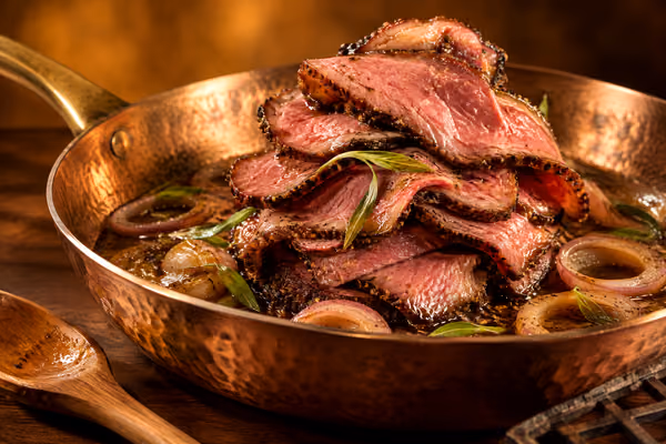 Viande fumée (smoked meat), une fois apprêté