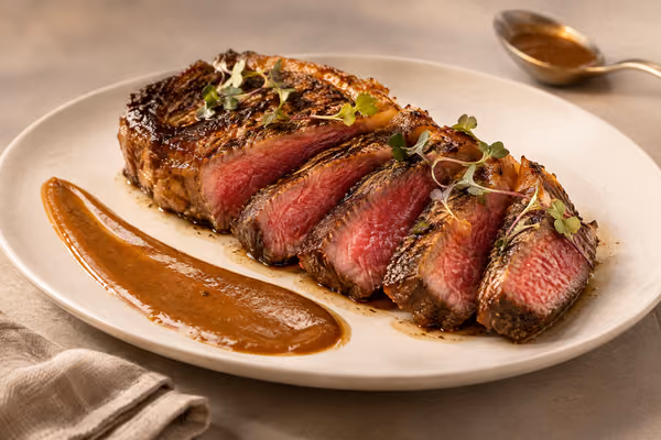 Steak de contre-filet 3/4''(New-York), une fois apprêté